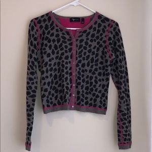 AQUA leopard cardigan
